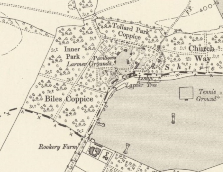 Salisbury - Larmer Tree Grounds : Map credit National Library of Scotland